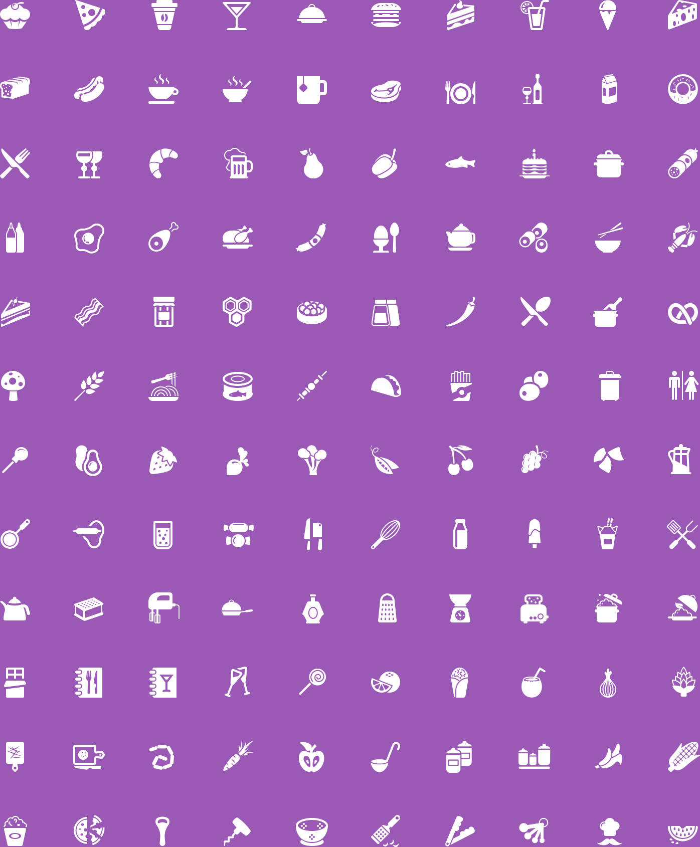Food and Drinks Glyph Icons