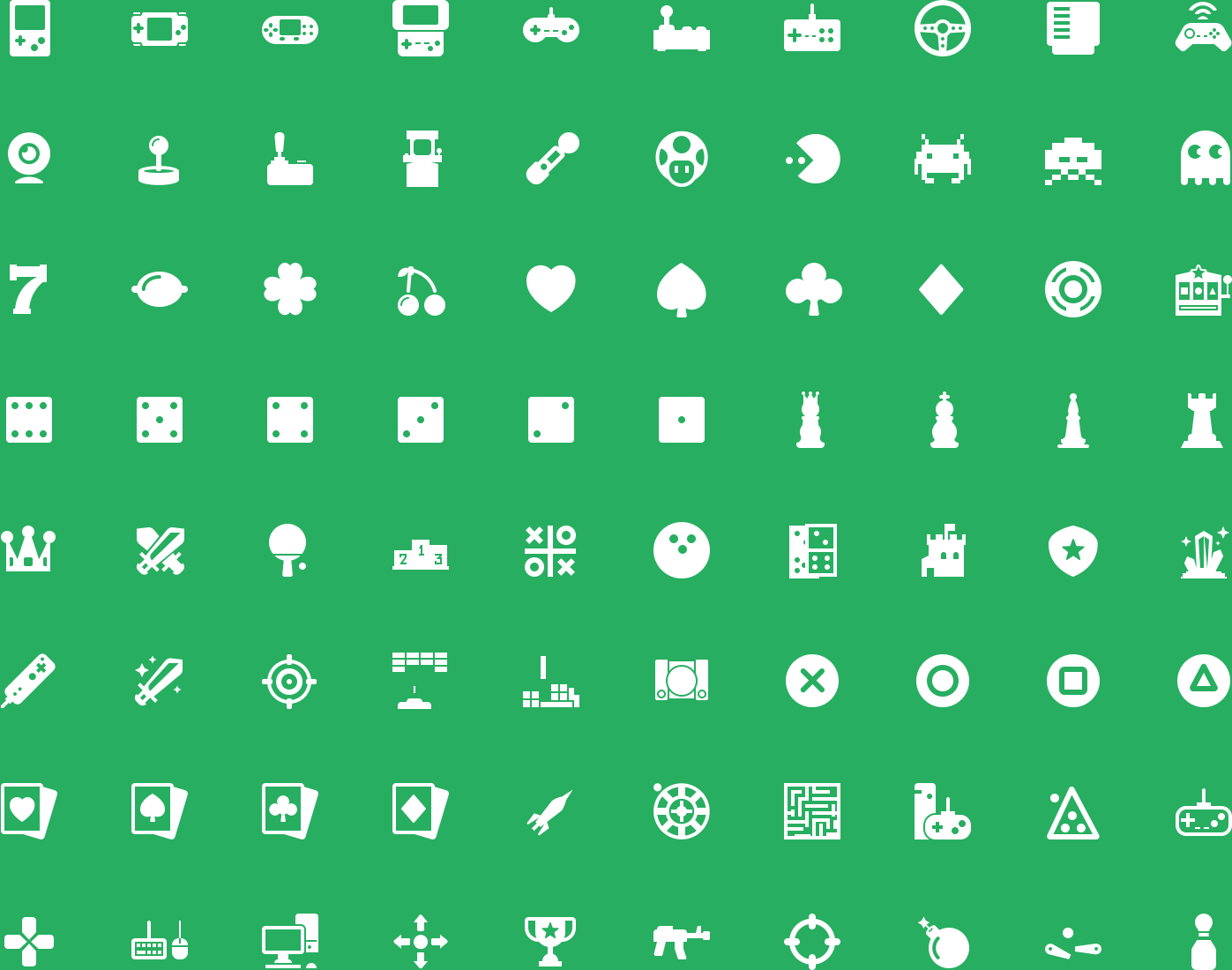Gaming Glyph Icons