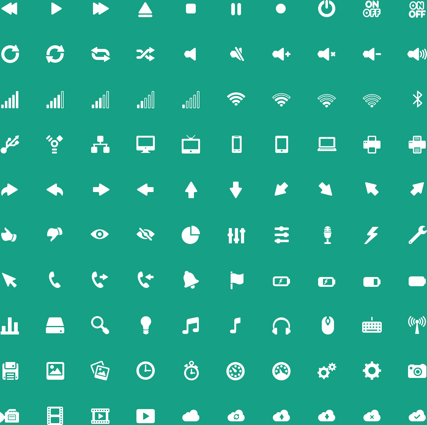 Media Glyph Icons
