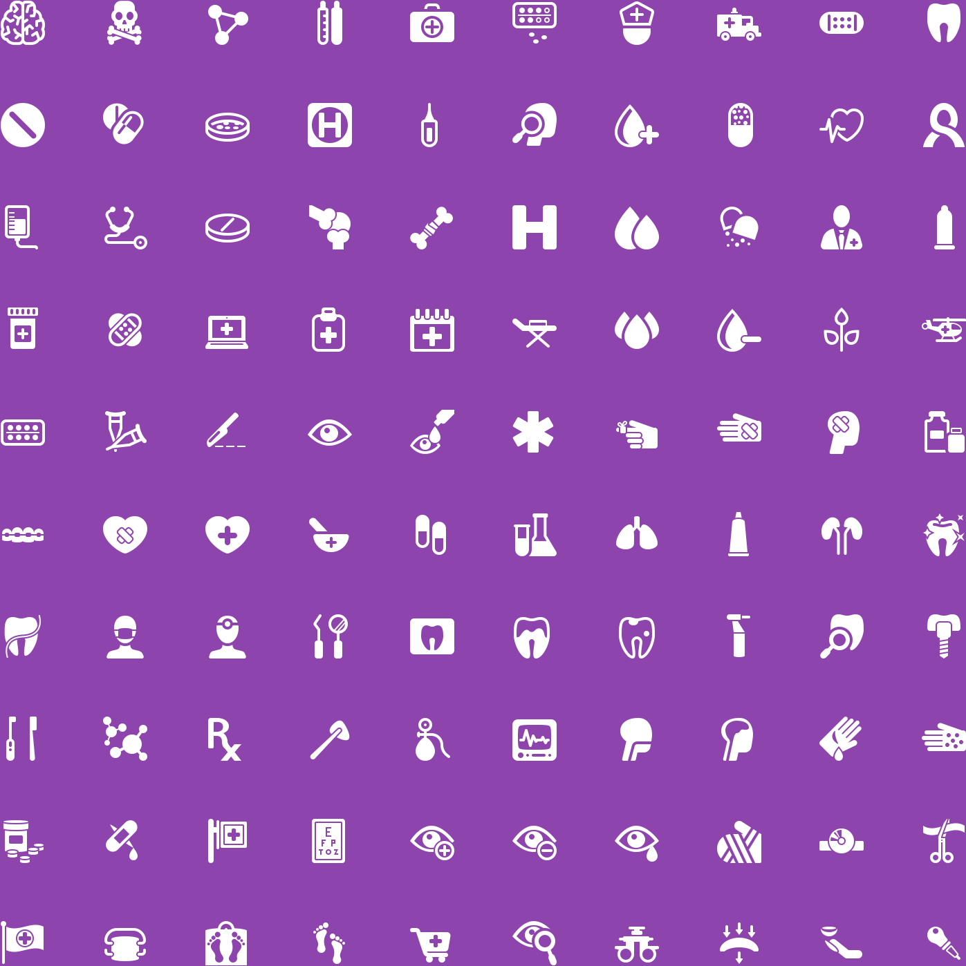Science and Medicine Glyph Icons