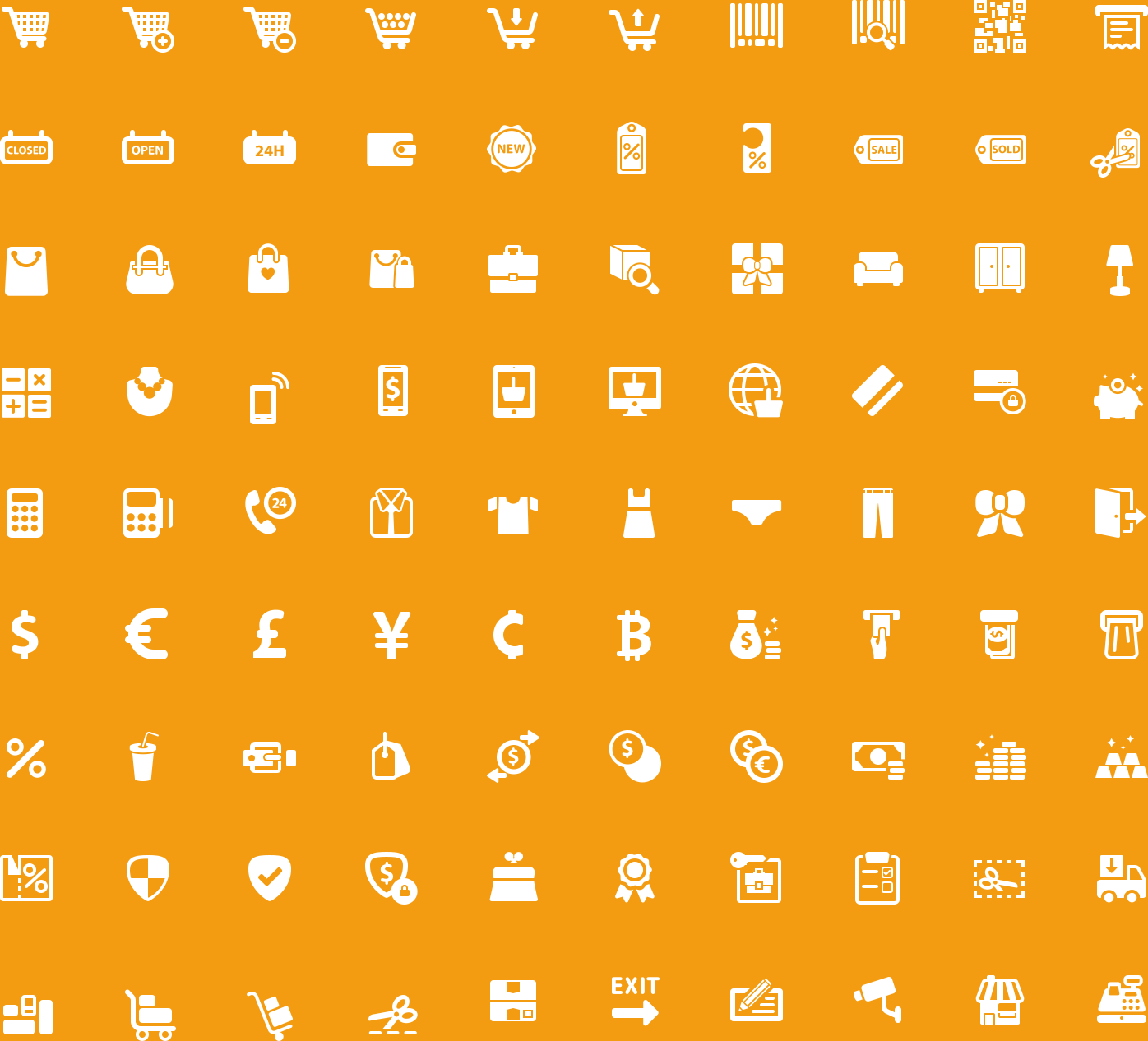Shopping Glyph Icons