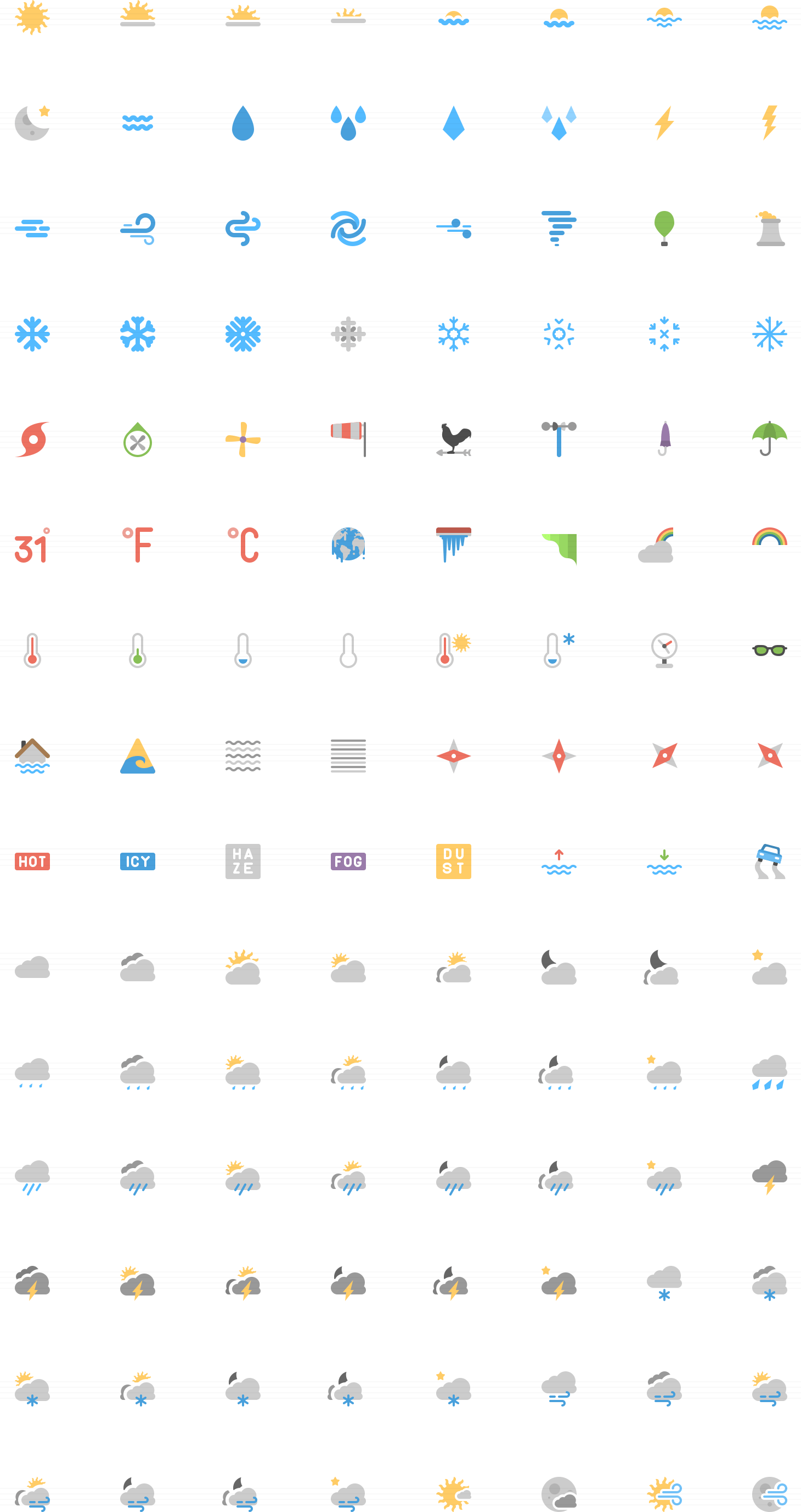 Weather Flat Icons