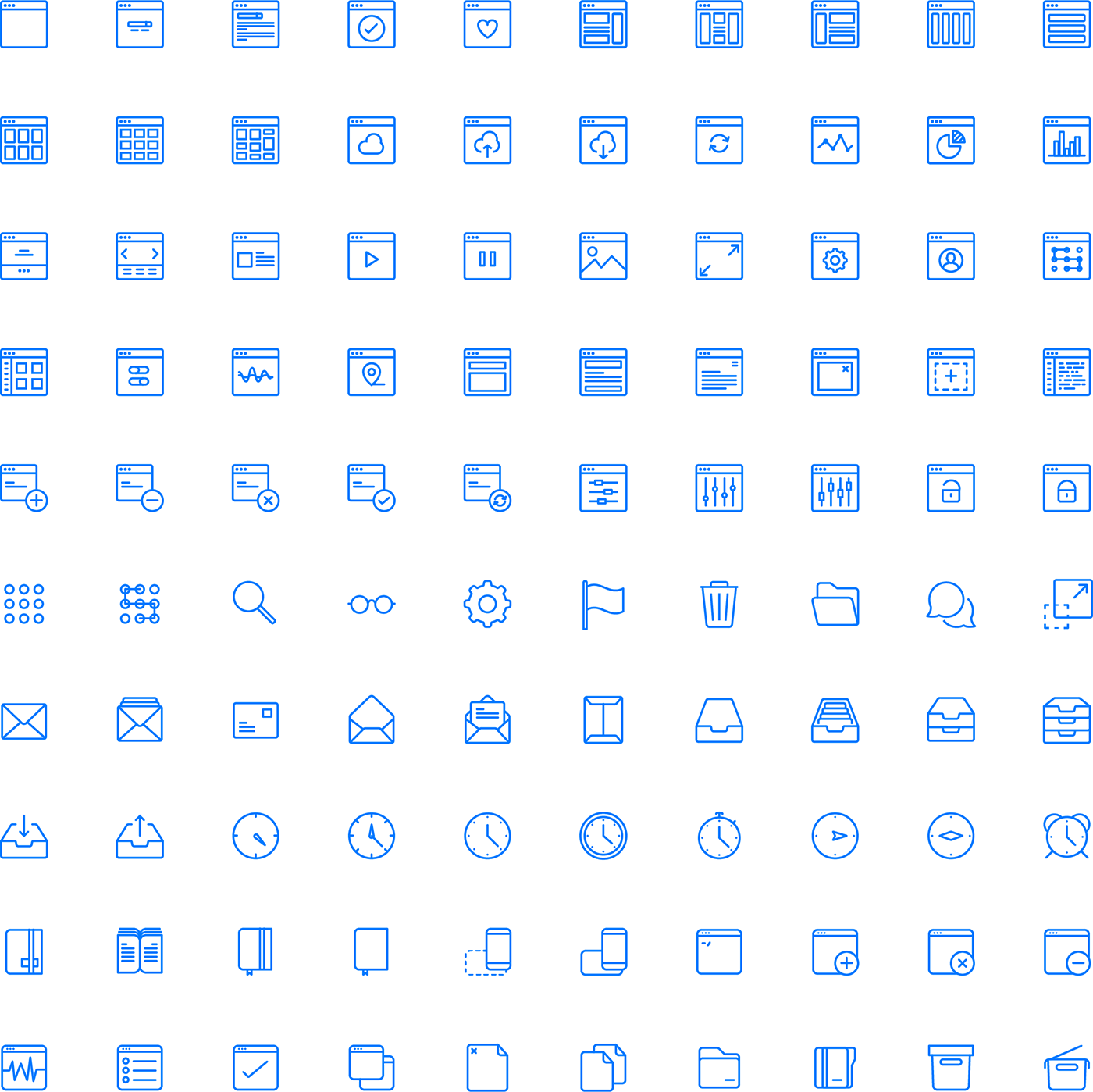Interface Line Icons